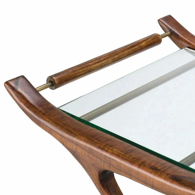 Casa Padrino Luxus Servierwagen Braun 85 x 50 x H. 80 cm - Hotel Accessoires