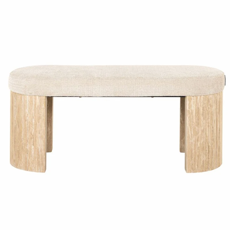 Casa Padrino Luxus Sitzbank Beige 120 cm - Wohnzimmer & Hotel Möbel