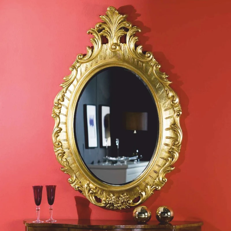 Casa Padrino Luxus Barock Spiegel Gold H. 133 cm - Barock Möbel - Made in Italy