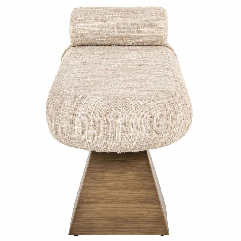 Casa Padrino Luxus Sitzbank Beige / Braun 148 cm - Luxus Hotel Möbel