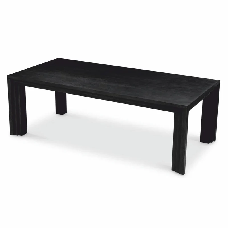 Casa Padrino Luxus Esstisch Schwarz 230 cm - Luxus Esszimmer Möbel