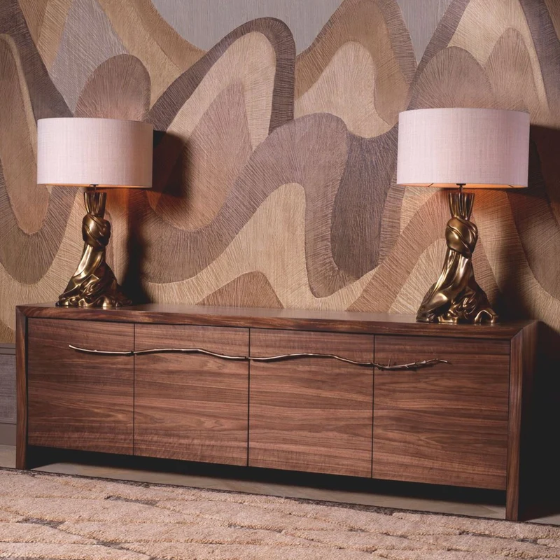 Casa Padrino Luxus Sideboard Braun / Bronze 240 cm - Wohnzimmer & Hotel Möbel