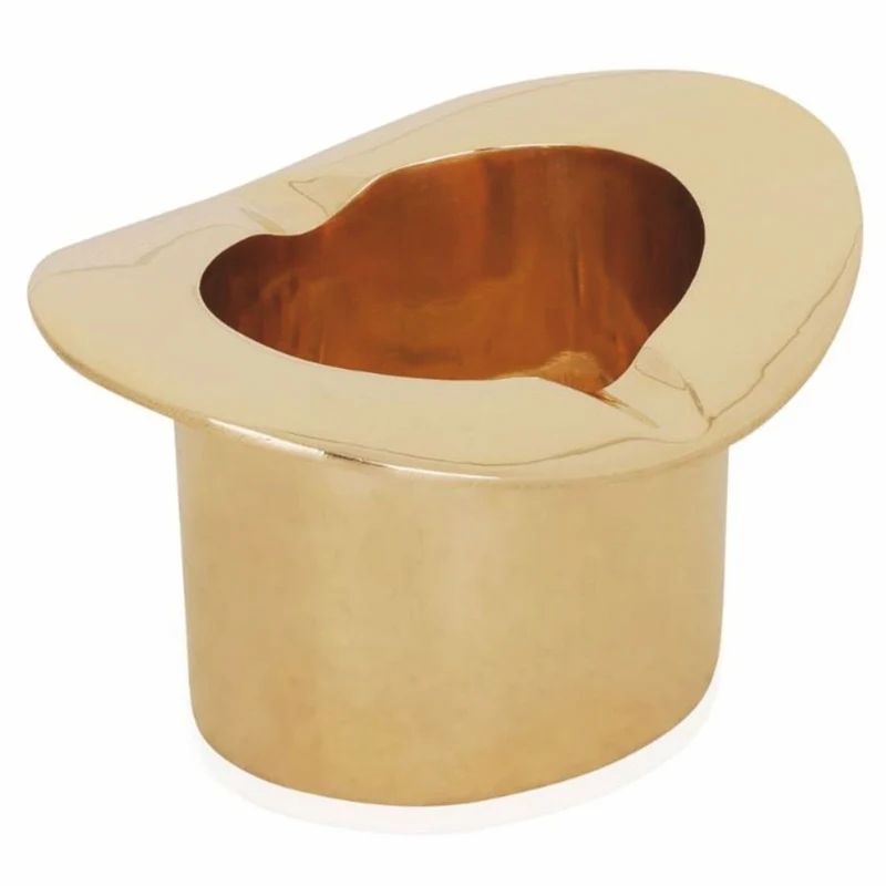 Casa Padrino Luxus Deko Bronze Zylinder Hut Gold 12 x 10 x H. 7 cm - Deko Accessoires