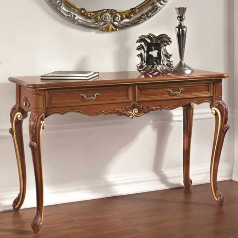 Casa Padrino Luxus Barock Konsole Braun / Gold 132 cm - Barock Möbel - Made in Italy