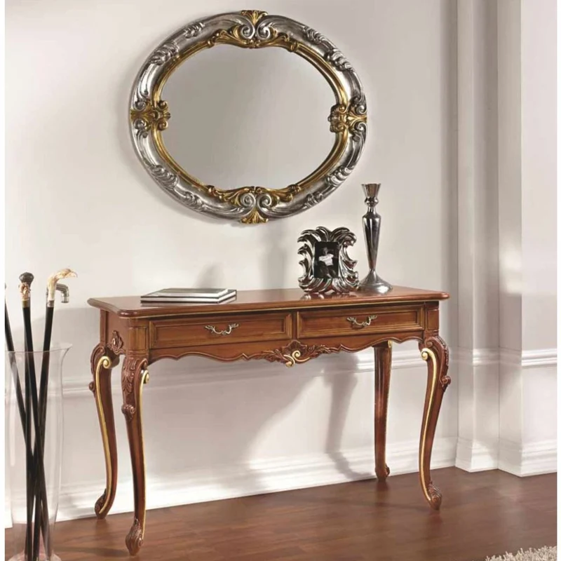 Casa Padrino Luxus Barock Konsole Braun / Gold 132 cm - Barock Möbel - Made in Italy