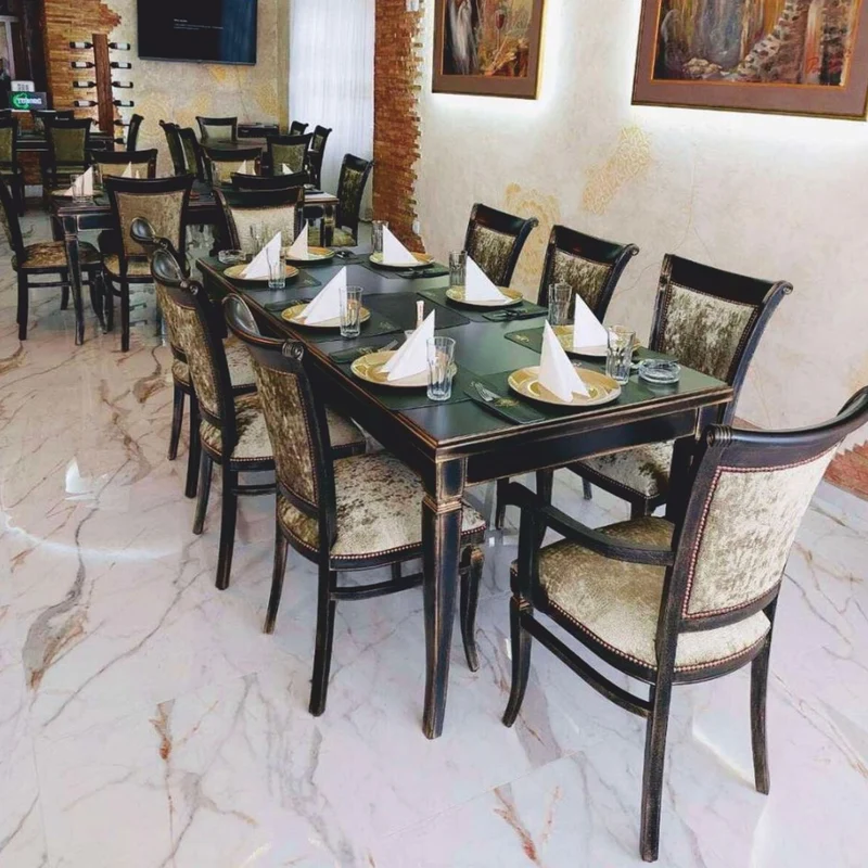 Casa Padrino Luxus Barock Esszimmer Set Schwarz / Gold - Barock Esszimmer Möbel