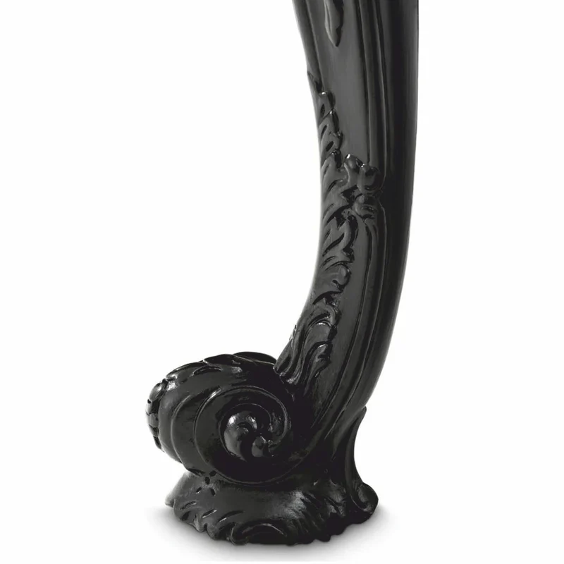 Casa Padrino Luxus Barock Mahagoni Konsole mit Marmorplatte Schwarz 128,5 cm