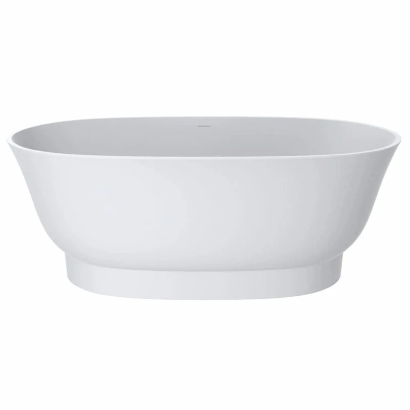 Casa Padrino Freistehende Luxus Art Deco Badewanne Matt Weiß 160 cm