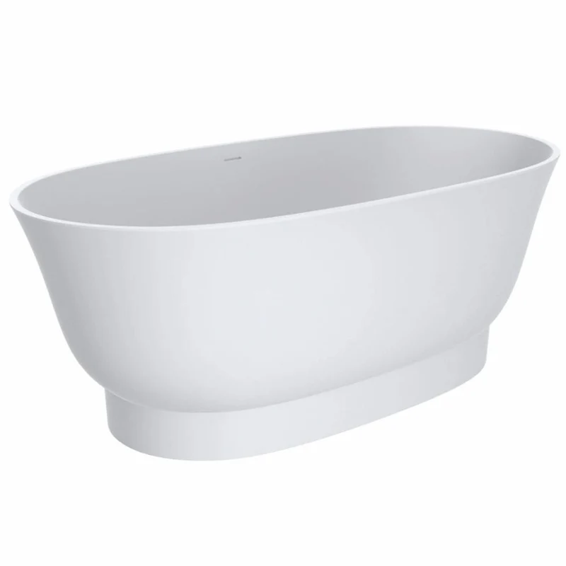 Casa Padrino Freistehende Luxus Art Deco Badewanne Matt Weiß 160 cm