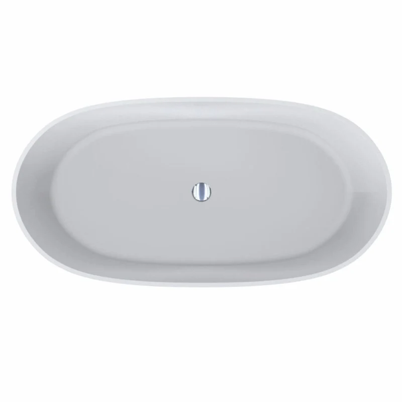 Casa Padrino Freistehende Luxus Art Deco Badewanne Matt Weiß 160 cm