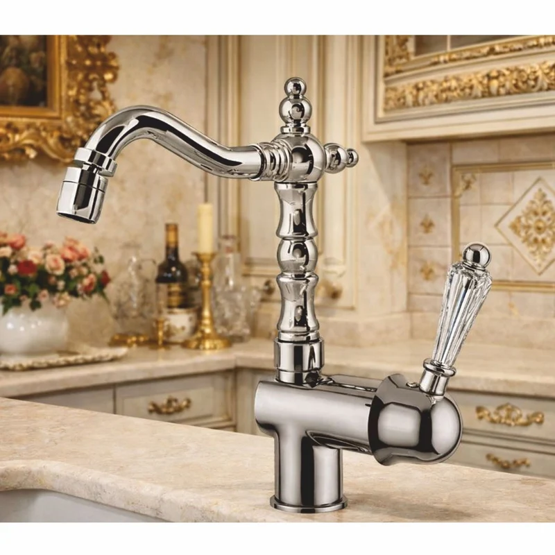 Casa Padrino Luxus Jugendstil Waschtisch Armatur H. 24 cm - Made in Italy