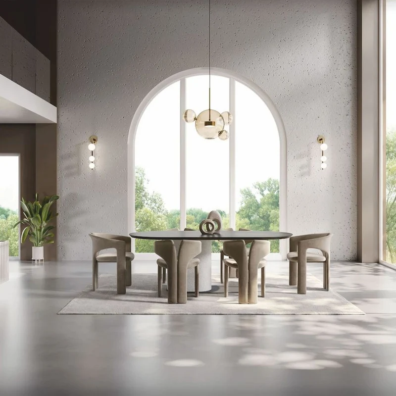 Casa Padrino Luxus Esszimmer Stuhl mit Armlehnen Braun H. 76 cm - Esszimmer Möbel
