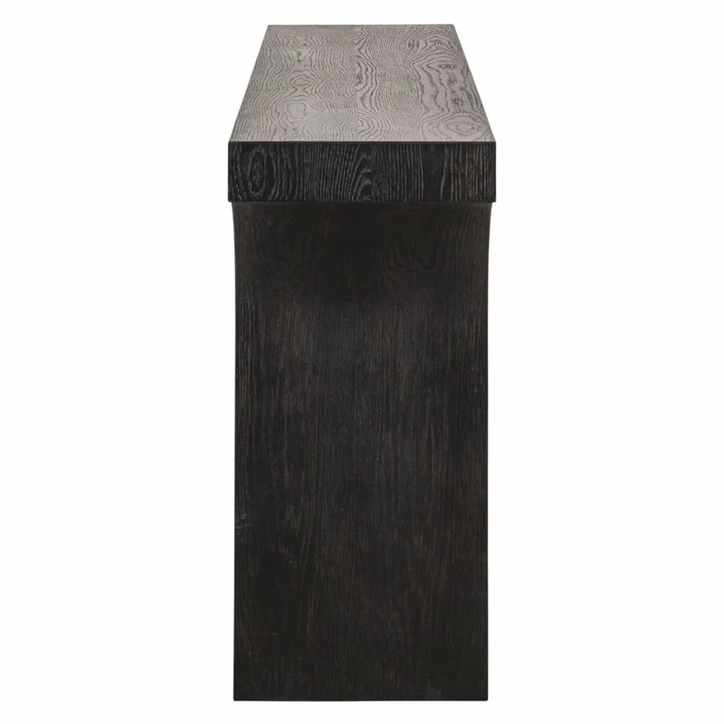 Casa Padrino Luxus Konsole Dunkelbraun 140 x 35 x H. 80,5 cm - Luxus Möbel