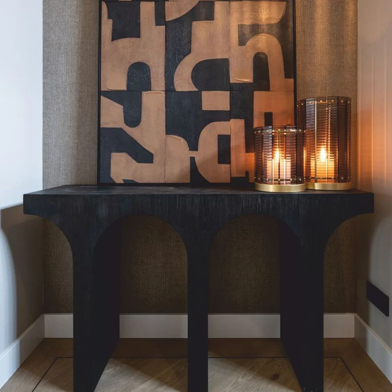 Casa Padrino Luxus Konsole Dunkelbraun 140 x 35 x H. 80,5 cm - Luxus Möbel