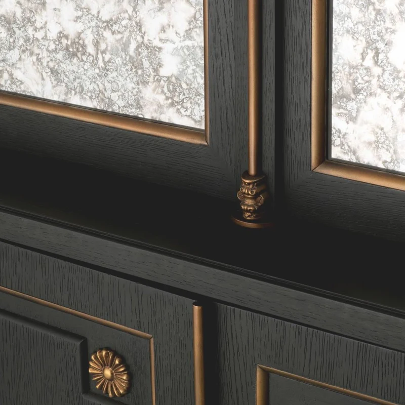 Casa Padrino Luxus Barschrank Schwarz 153 x H. 250 cm - Luxus Bar Möbel