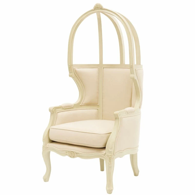 Casa Padrino Luxus Barock Thron Sessel Creme - Prunkvolle Barockstil Möbel