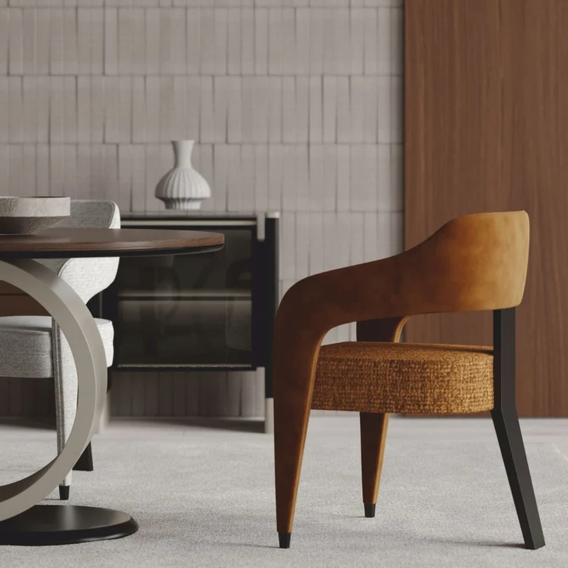 Casa Padrino Luxus Esszimmer Set Braun / Grau - 1 Esstisch und 6 Stühle - Hotel & Esszimmer Möbel
