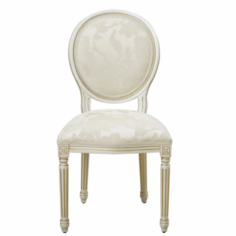 Casa Padrino Luxus Barock Esszimmer Stuhl Weiß / Gold H. 98 cm - Barock Möbel