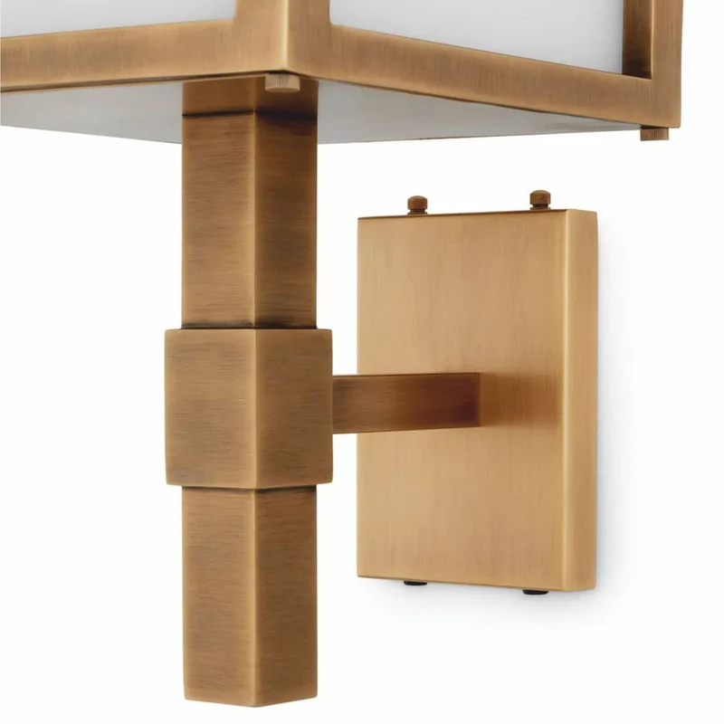 Casa Padrino Luxus Außenwandleuchte Antik Messing / Weiß H. 86 cm - Luxus Außenbeleuchtung
