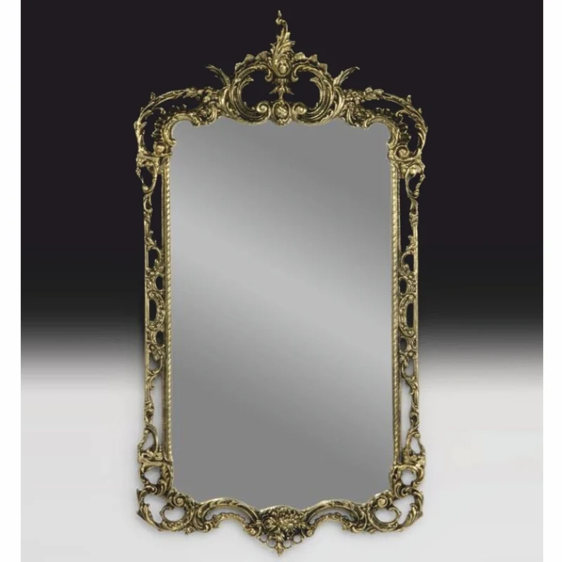 Casa Padrino Luxus Barock Bronze Spiegel Gold H. 83 cm - Barock Möbel