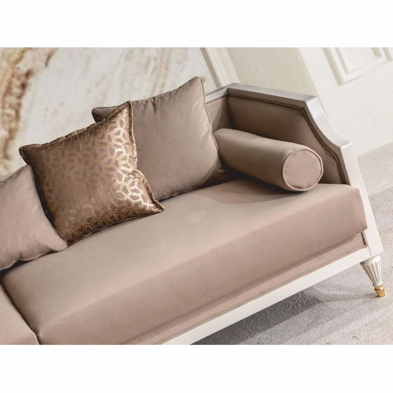 Casa Padrino Luxus Barock Wohnzimmer Set Braun / Creme / Gold - Barock Möbel