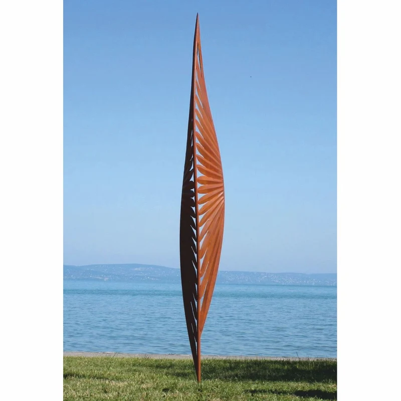 Casa Padrino Luxus Garten Deko Stahl Skulptur Rost H. 400 cm - Garten Skulpturen
