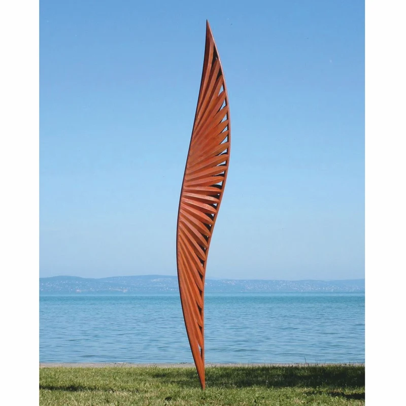 Casa Padrino Luxus Garten Deko Stahl Skulptur Rost H. 400 cm - Garten Skulpturen