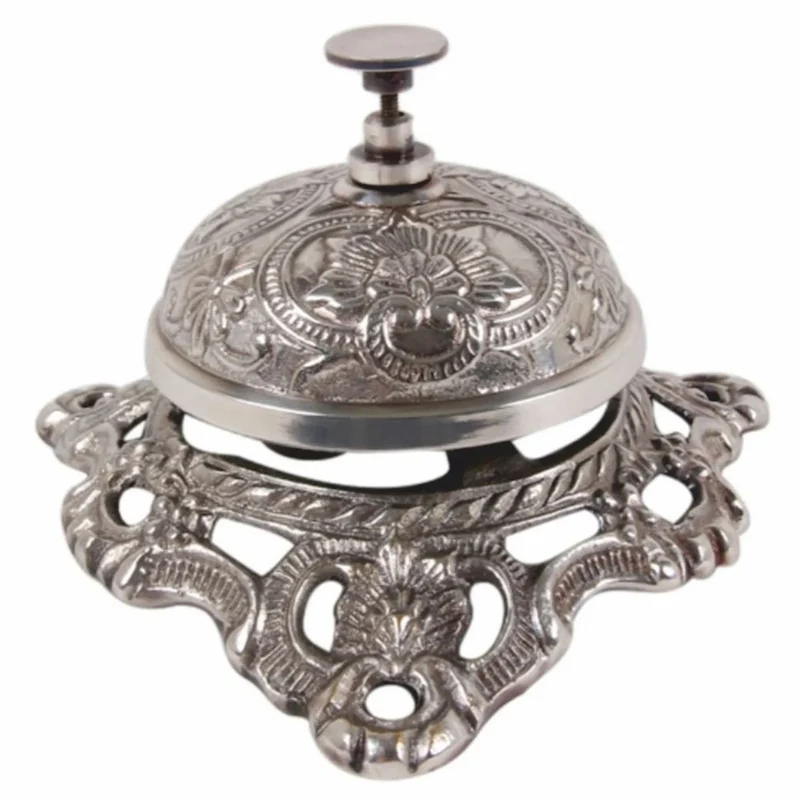 Casa Padrino Barock Tischglocke Silber 13 cm - Hotel & Gastronomie Accessoires