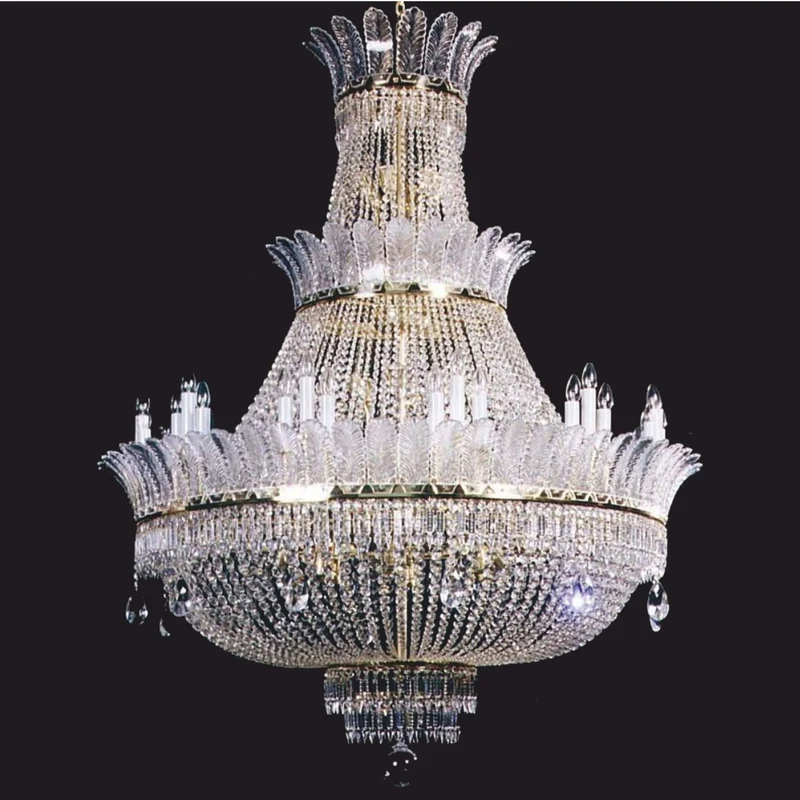 Casa Padrino Luxus Barock Kristallglas Kronleuchter Gold H. 216 cm - Hotel Kronleuchter