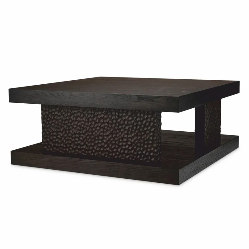 Casa Padrino Luxus Couchtisch Schwarz 100 cm - Hotel & Wohnzimmer Möbel