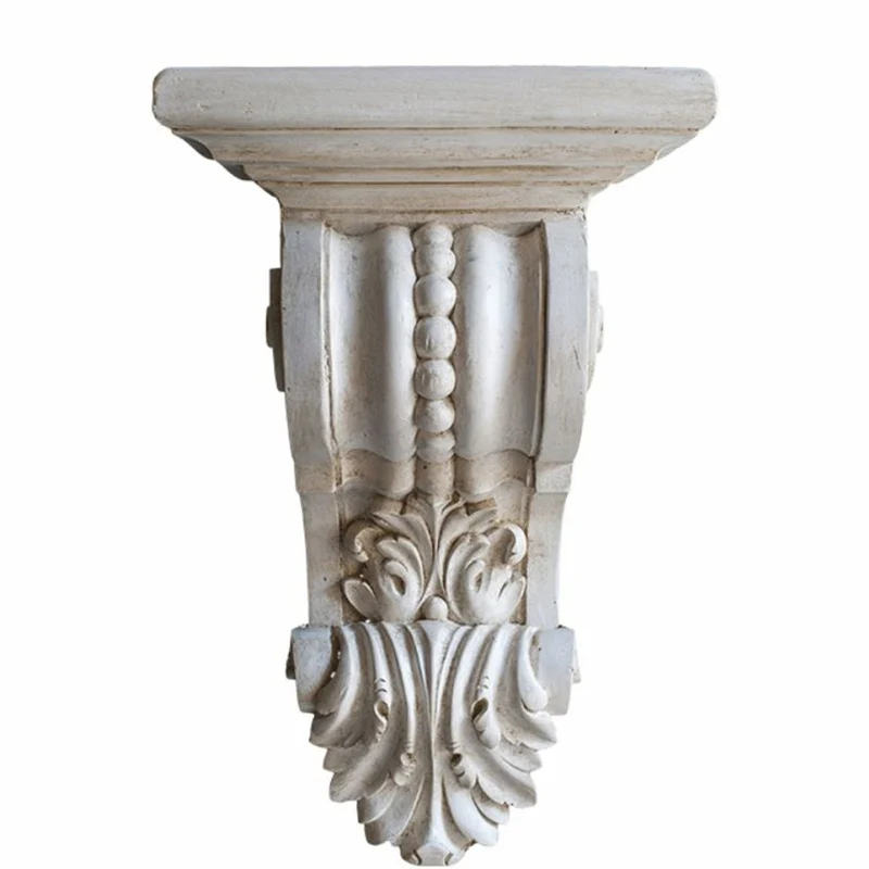 Casa Padrino Luxus Barock Wandkonsole Antik Weiß H. 50 cm - Made in Italy