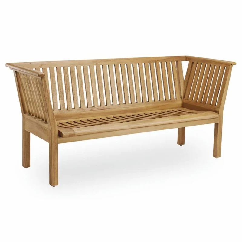 Casa Padrino Luxus Teakholz Gartenbank Braun 180 cm - Teakholz Garten Möbel