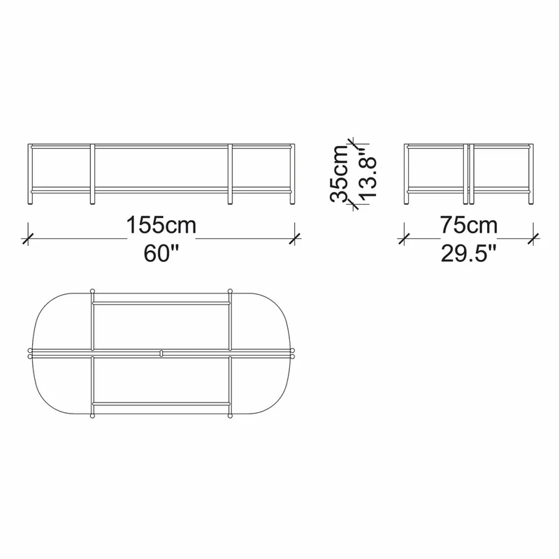 Casa Padrino Luxus Couchtisch Naturfarben / Grau / Messing 155 cm - Wohnzimmer & Hotel Möbel
