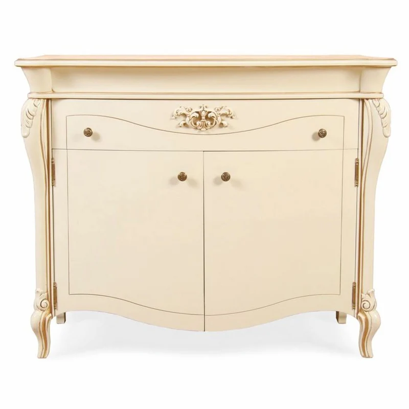 Casa Padrino Luxus Barock Kommode Creme 108 x 52 x H. 121 cm - Barock Möbel
