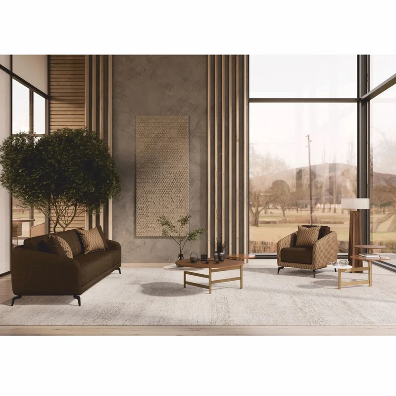Casa Padrino Luxus Sofa Dunkelbraun / Schwarz 255 cm - Wohnzimmer & Hotel Möbel