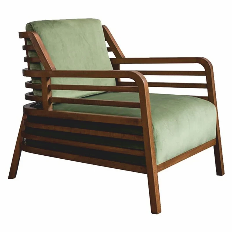 Casa Padrino Luxus Sessel Grün / Braun - Wohnzimmer & Hotel Möbel