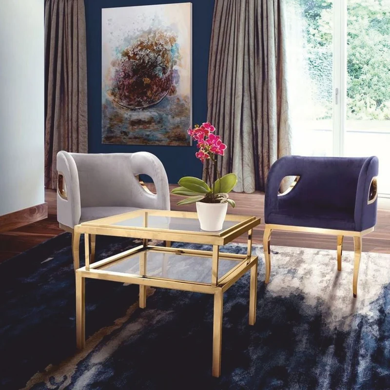 Casa Padrino Luxus Beistelltisch Gold H. 55 cm - Wohnzimmer Möbel