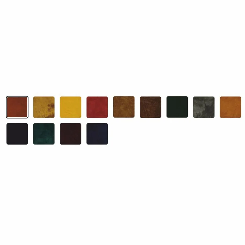 Casa Padrino Luxus Leder Hocker Braun / Schwarz 45 cm - Luxus Echtleder Möbel