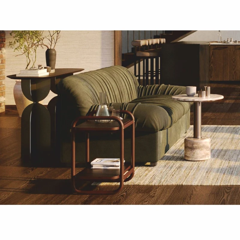 Casa Padrino Luxus Travertin Beistelltisch Grau Ø 50 x H. 60 cm - Travertin Möbel