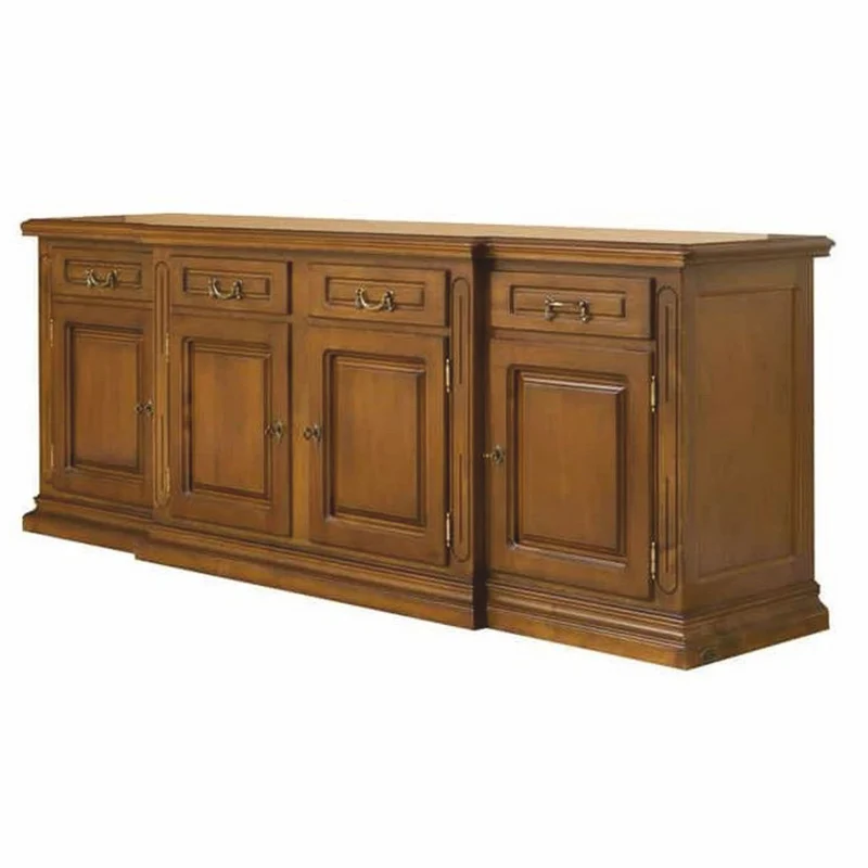 Casa Padrino Luxus Barock Massivholz Sideboard Braun 233 cm - Barock Möbel