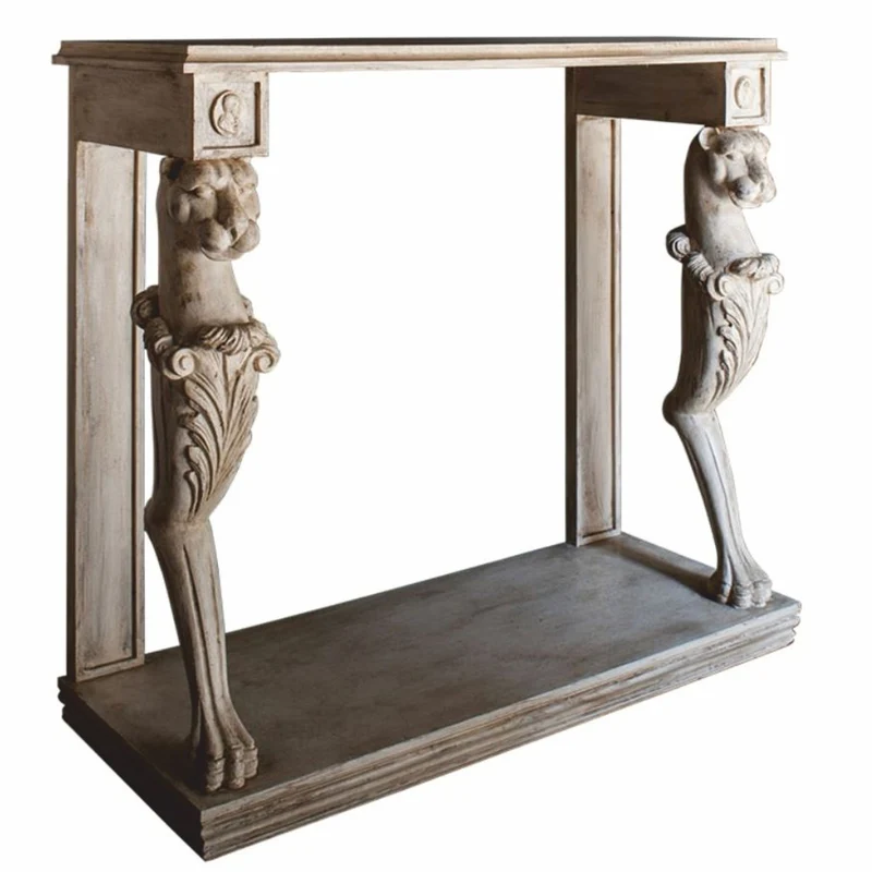 Casa Padrino Luxus Barock Konsole Antik Weiß 104 cm - Barock Möbel - Made in Italy
