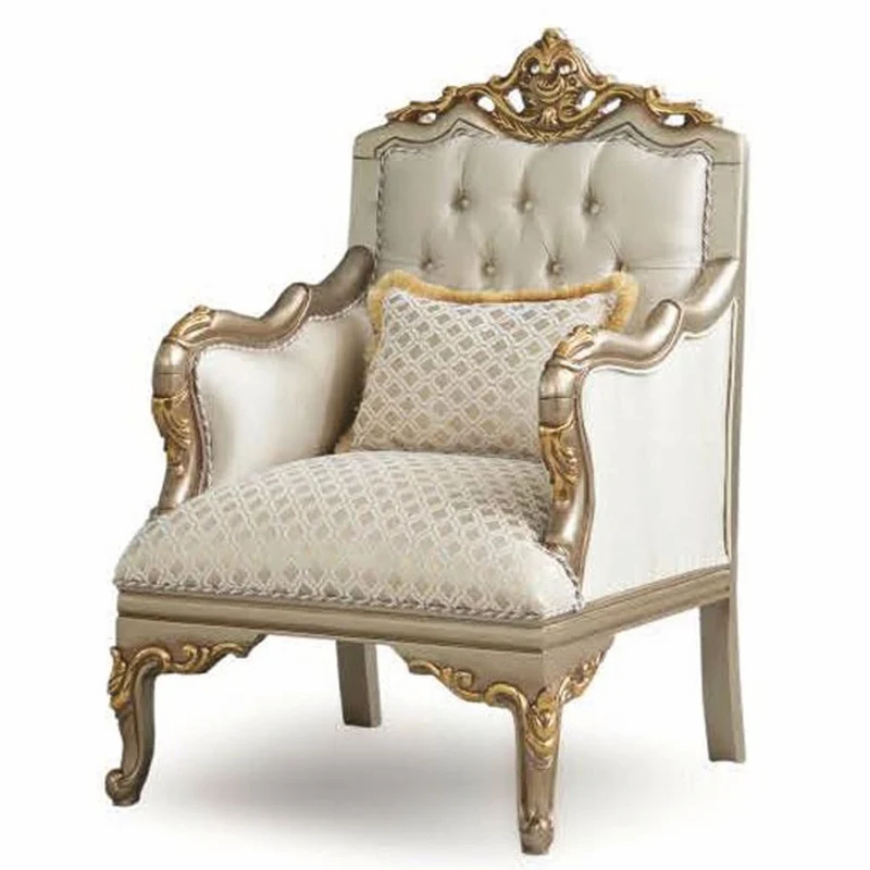 Casa Padrino Luxus Barock Wohnzimmer Set Creme / Grau / Gold - Barock Möbel