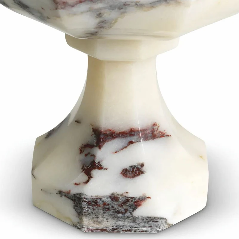 Casa Padrino Luxus Barock Marmor Vase Weiß H. 35,5 cm - Barock Deko Accessoires