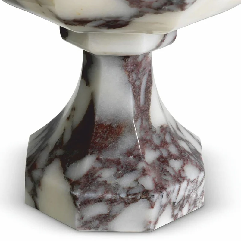 Casa Padrino Luxus Barock Marmor Vase Weiß H. 35,5 cm - Barock Deko Accessoires