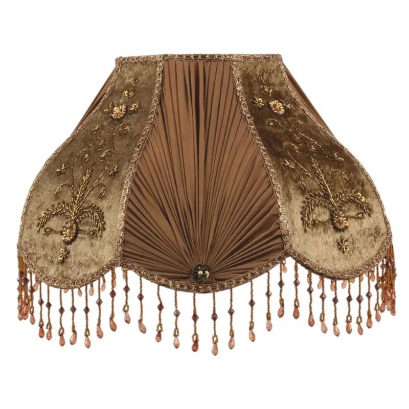 Casa Padrino Barock Lampenschirm Braun 22 cm - Barock Deko Accessoires