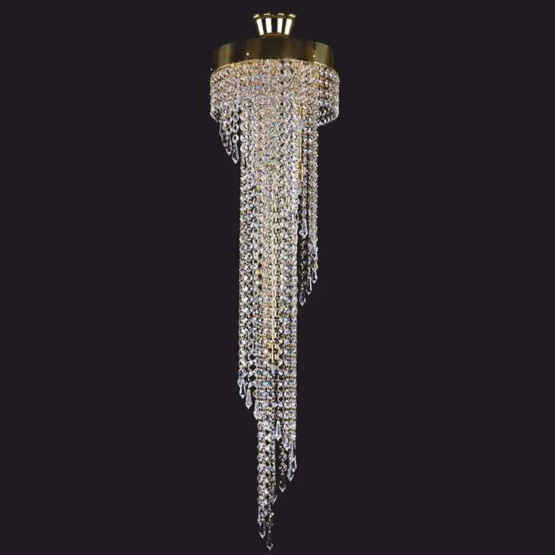 Casa Padrino Luxus Barock Kristallglas LED Kronleuchter Gold H. 100 cm