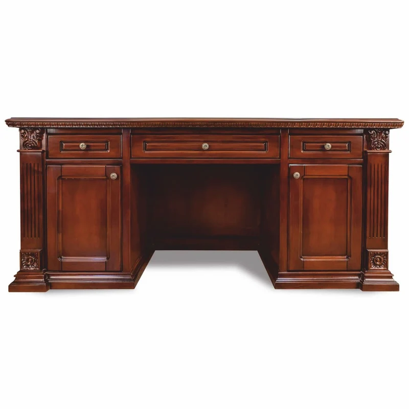 Casa Padrino Luxus Barock Schreibtisch Dunkelbraun 150 cm - Barock Büro Möbel