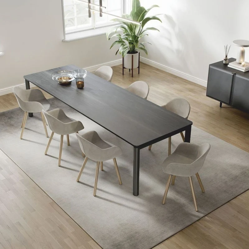 Casa Padrino Luxus Esstisch Schwarz 300 cm - Luxus Esszimmer Möbel