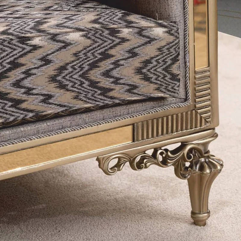 Casa Padrino Luxus Barockstil Wohnzimmer Möbel Set Grau / Gold - Barock Möbel