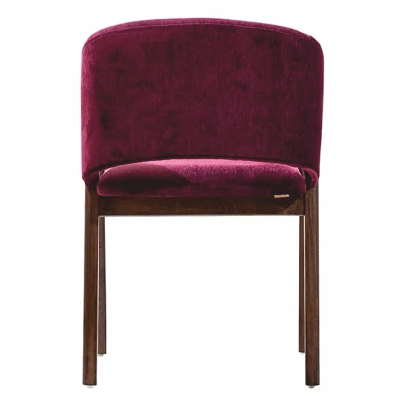 Casa Padrino Luxus Samt Esszimmer Stuhl mit Armlehnen Lila / Braun - Esszimmer Möbel